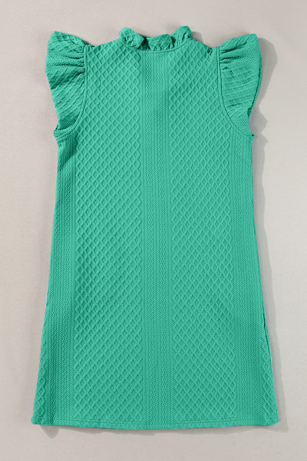 Ruffled V-Neck Cap Sleeve Mini Dress - Luminous Bear Shop