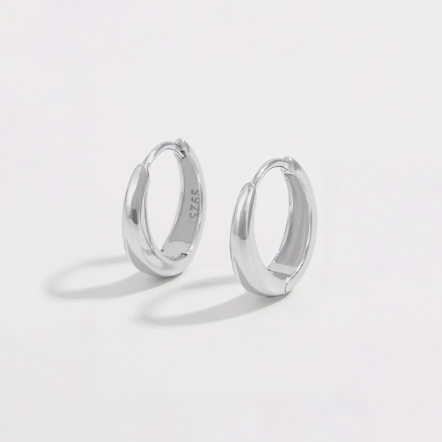 925 Sterling Silver Huggie Earrings - Luminous Bear Shop