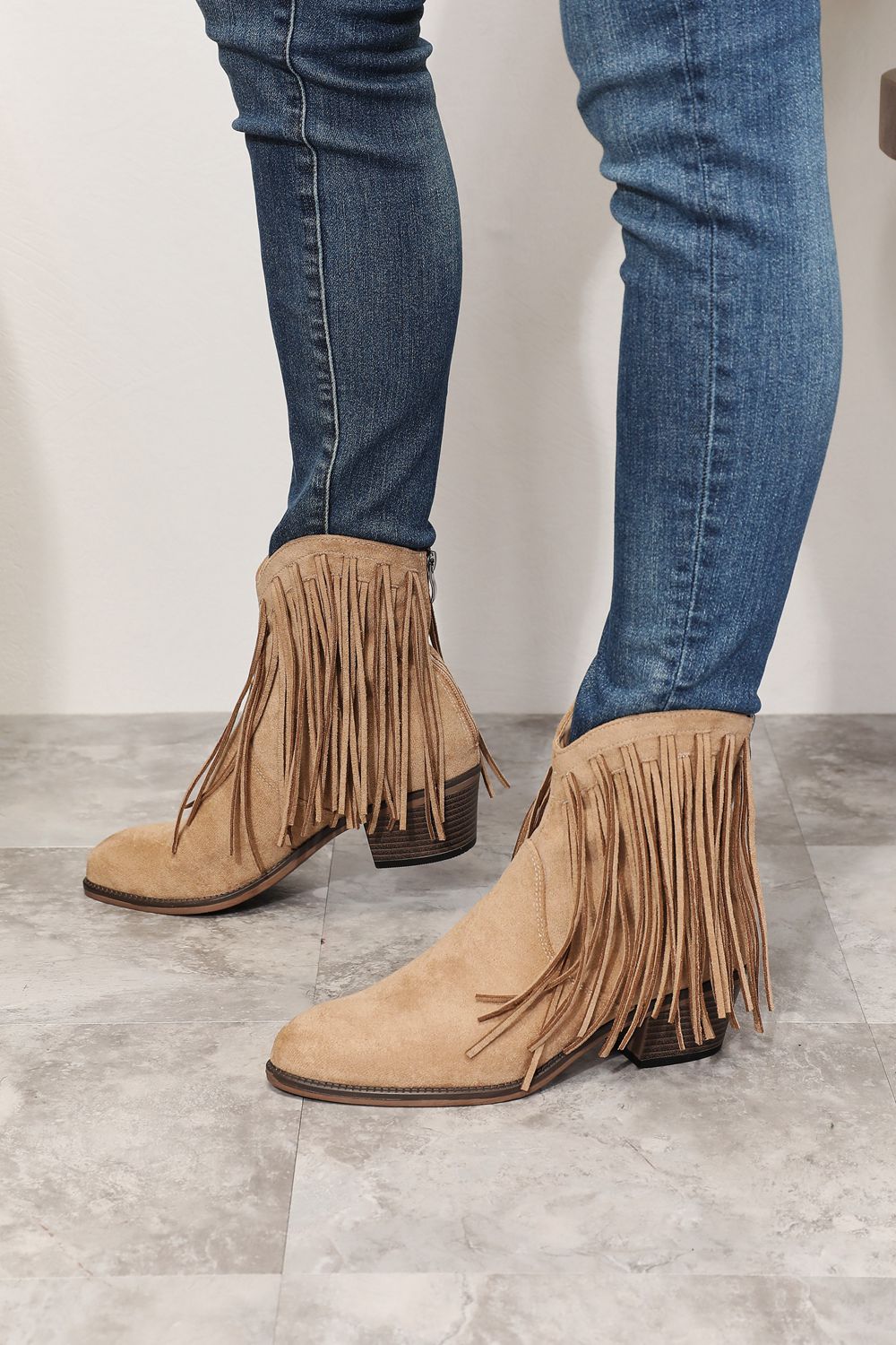 Legend Women's Fringe Cowboy Western Ankle Boots - Luminous Bear Shop