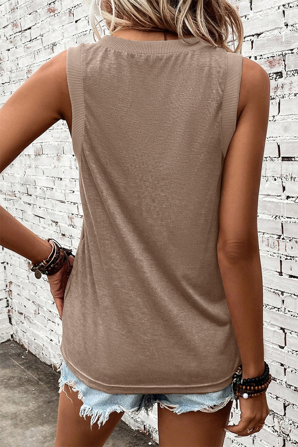 V-Neck Wide Strap Tank - Luminous Bear Shop