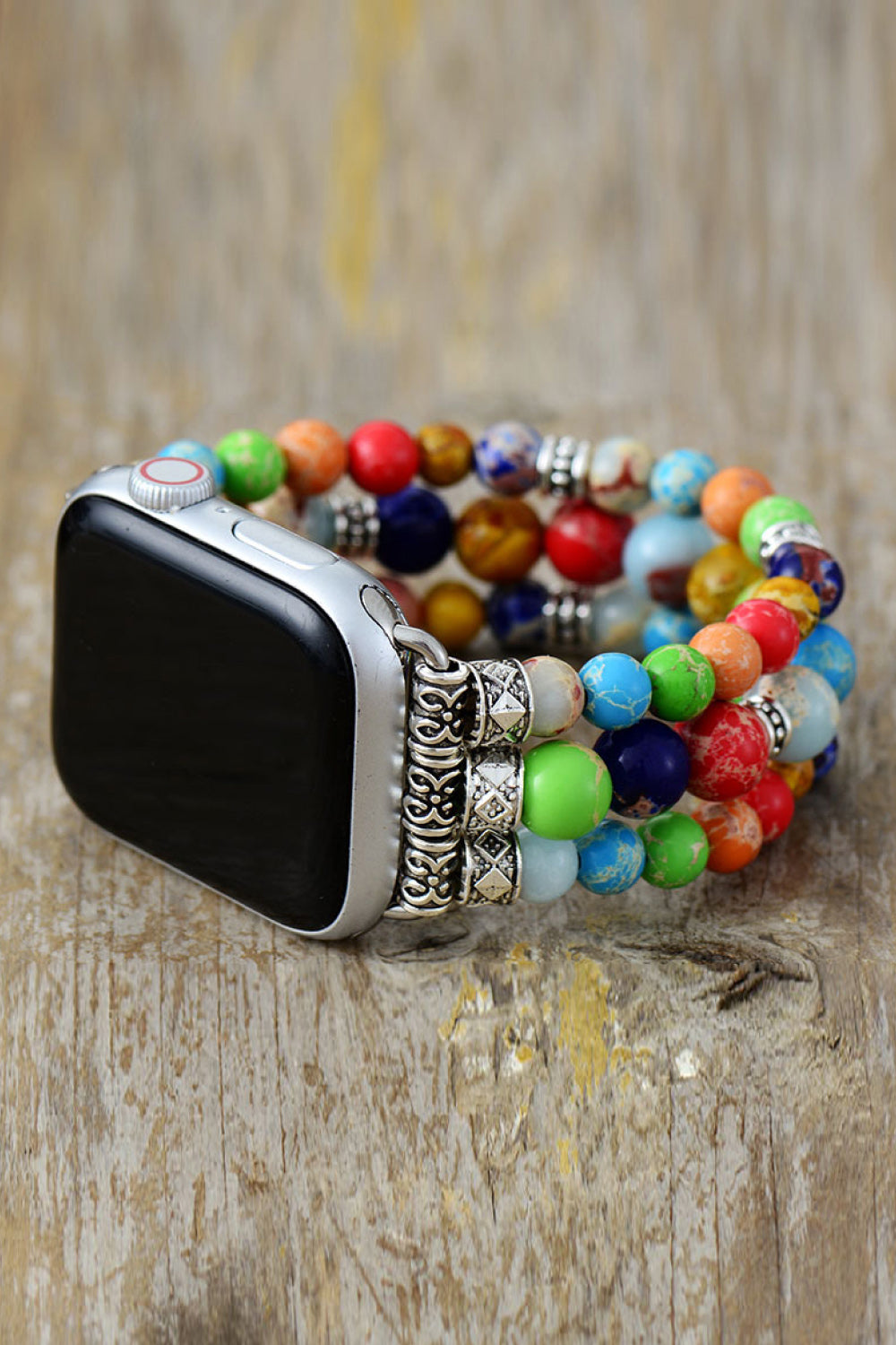 Synthetic Imperial Jasper Beaded Watchband Bracelet - Luminous Bear Shop