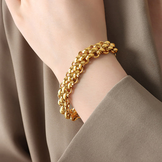 Gold-Plated Toggle Clasp Bracelet - Luminous Bear Shop