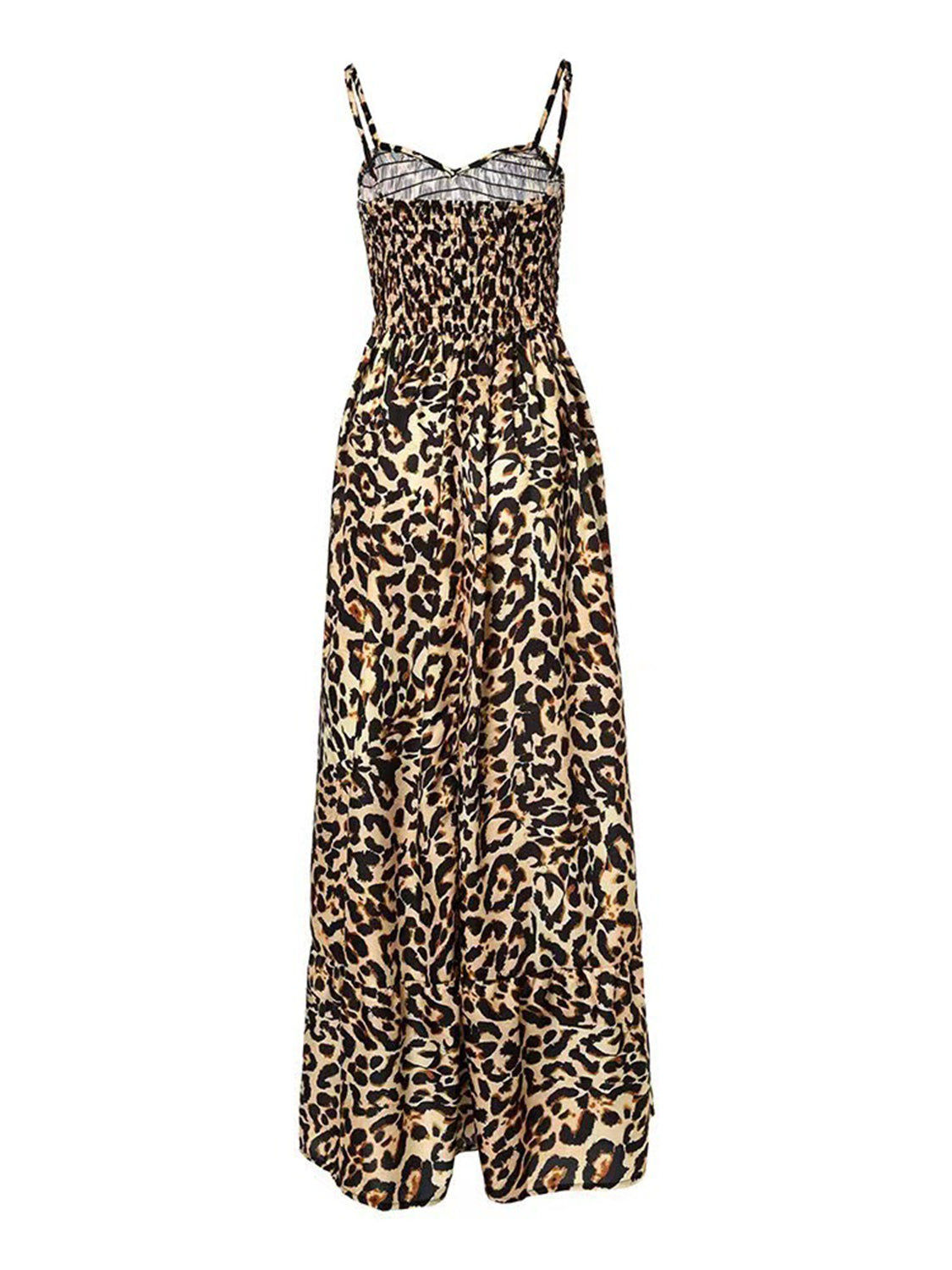 Leopard Sweetheart Neck Cami Dress - Luminous Bear Shop