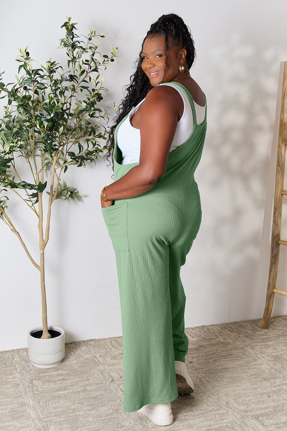 Wide Strap Overall with Pockets - Luminous Bear Shop