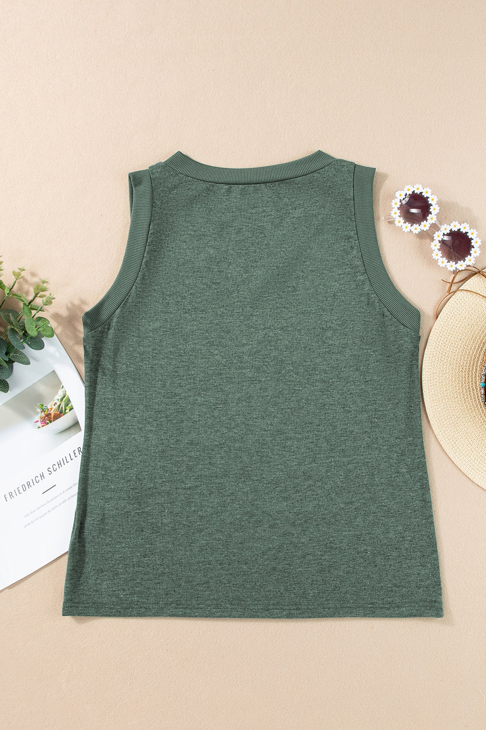 V-Neck Wide Strap Tank - Luminous Bear Shop