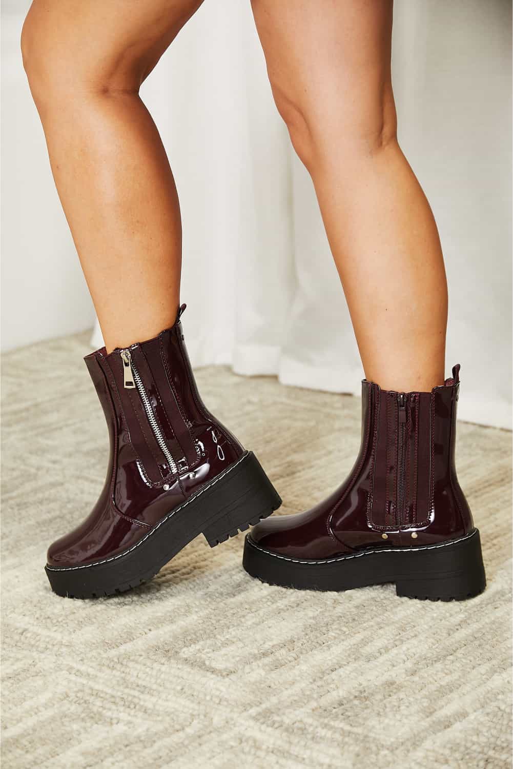 Forever Link Side Zip Platform Boots - Luminous Bear Shop