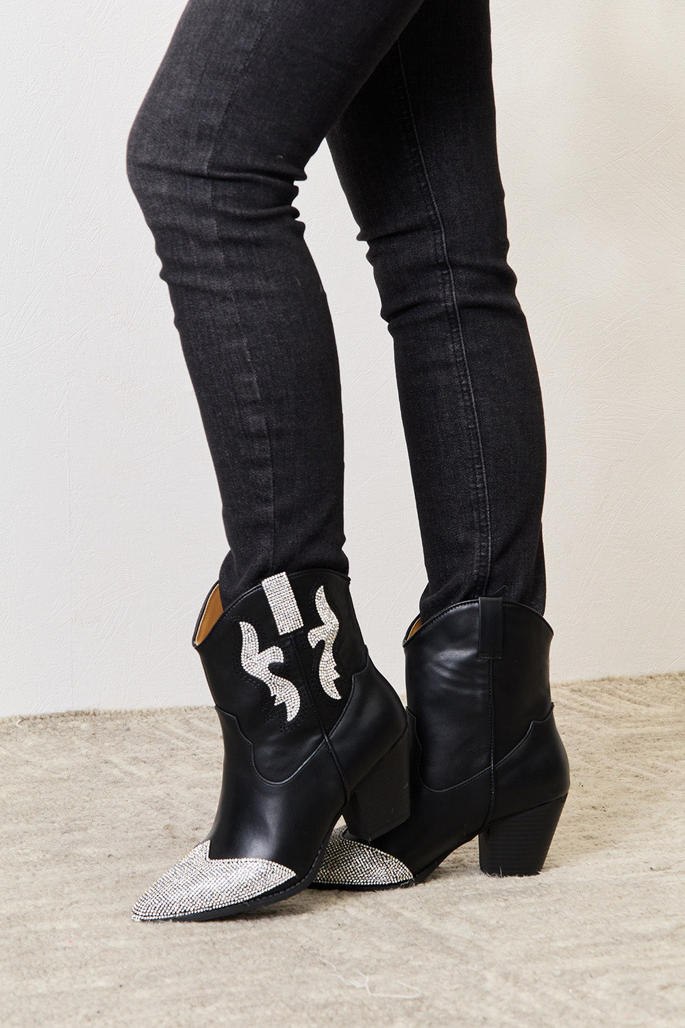 East Lion Corp Rhinestone Pointed  Boots - Luminous Bear Shop