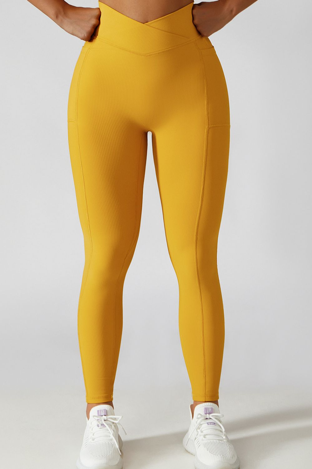 Basic Bae Crossover Waist Active Leggings - Luminous Bear Shop