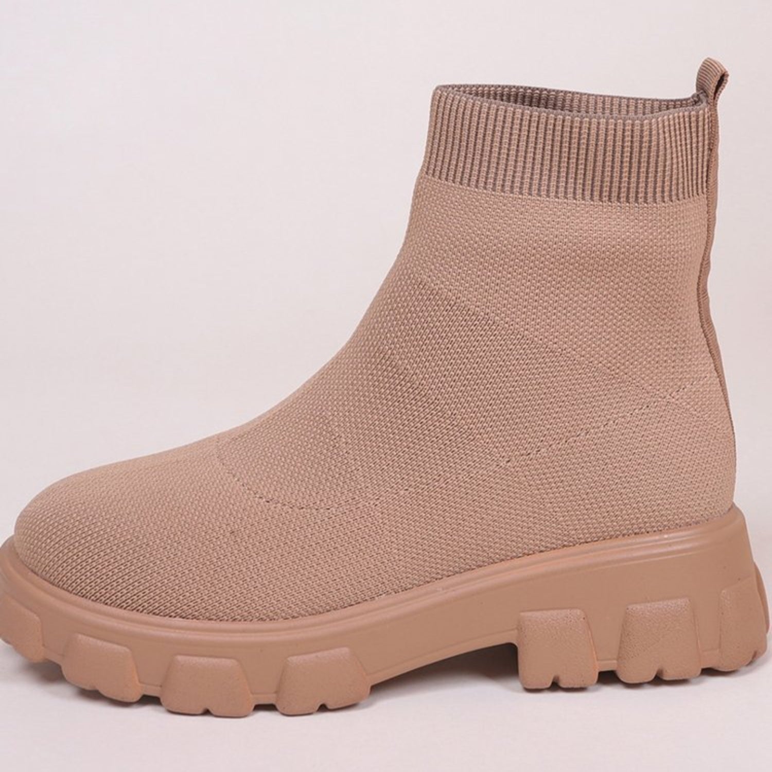 Mesh Round Toe Platform Boots - Luminous Bear Shop
