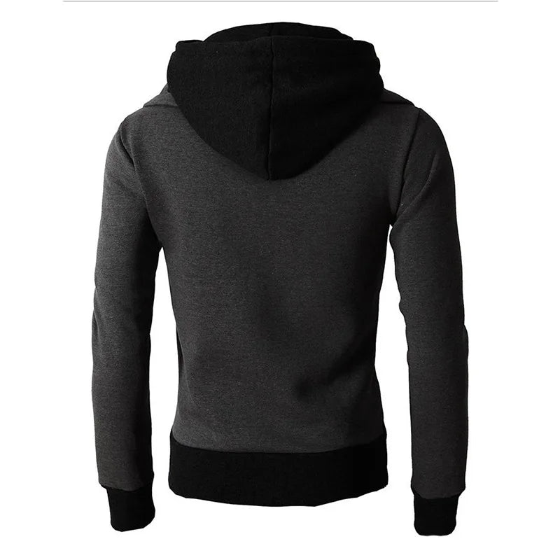 Fashion fleece full face gym Hoodie for men sportswear Spring and autumn men's sports zipper casual sports slim sweater coat - Luminous Bear