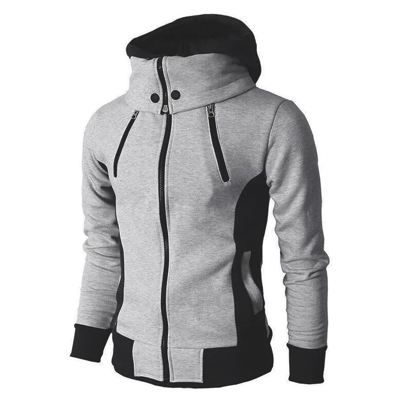 Fashion fleece full face gym Hoodie for men sportswear Spring and autumn men's sports zipper casual sports slim sweater coat - Luminous Bear