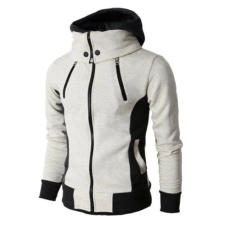 Fashion fleece full face gym Hoodie for men sportswear Spring and autumn men's sports zipper casual sports slim sweater coat - Luminous Bear