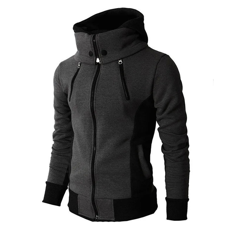 Fashion fleece full face gym Hoodie for men sportswear Spring and autumn men's sports zipper casual sports slim sweater coat - Luminous Bear