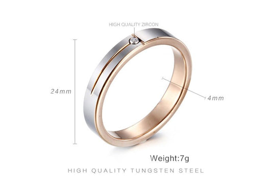 Female 4mm Authentic Tungsten Carbide Ring - Luminous Bear