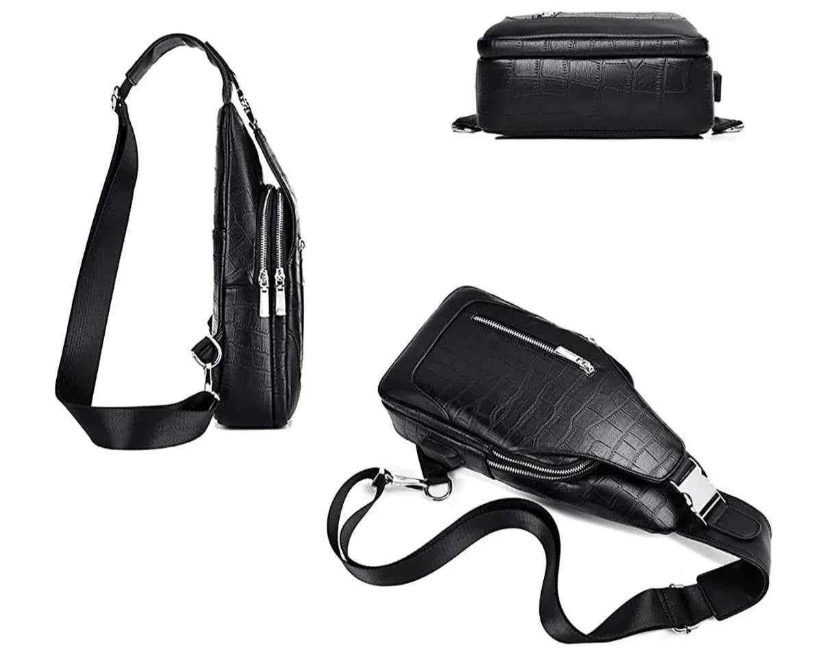 Leather Sling Backpack – Sleek & Eco-Smart