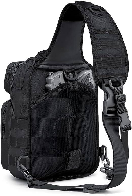 Compact Tactical MOLLE Sling Bag – Rugged & Versatile