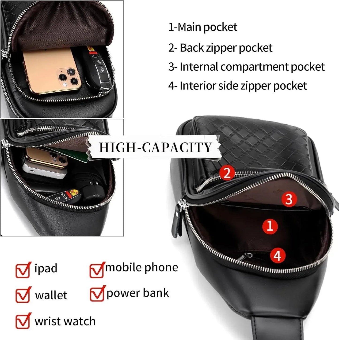 Leather Sling Backpack – Vintage & Modern