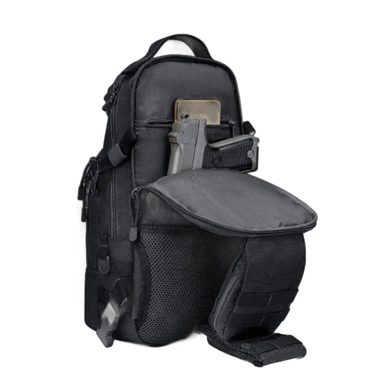 Hidden Compartment Tactical Sling Backpack – Durable & Ergonomic