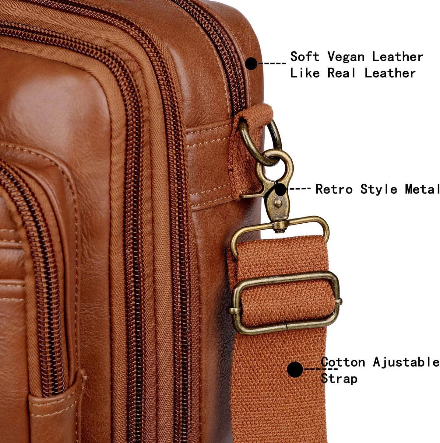 Convertible Leather Laptop Backpack – 16″ 2-in-1 Briefcase Design