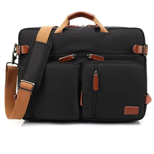 Oxford Canvas Messenger Bag – 3-in-1 Convertible Laptop Briefcase
