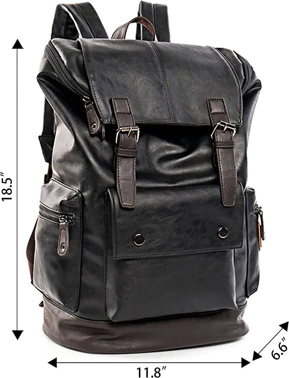 Premium Leather Laptop Rucksack – Water-Resistant 15″ Professional Pack