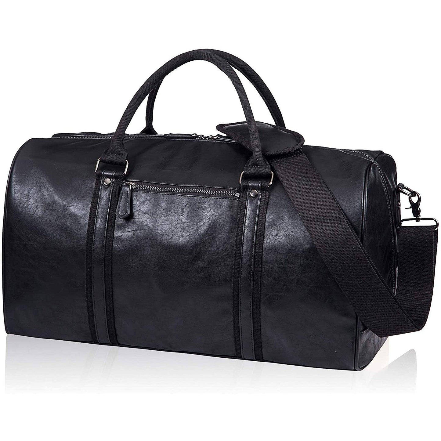 21″ Oversized Leather Travel Duffel Bag – Premium 52L Weekender