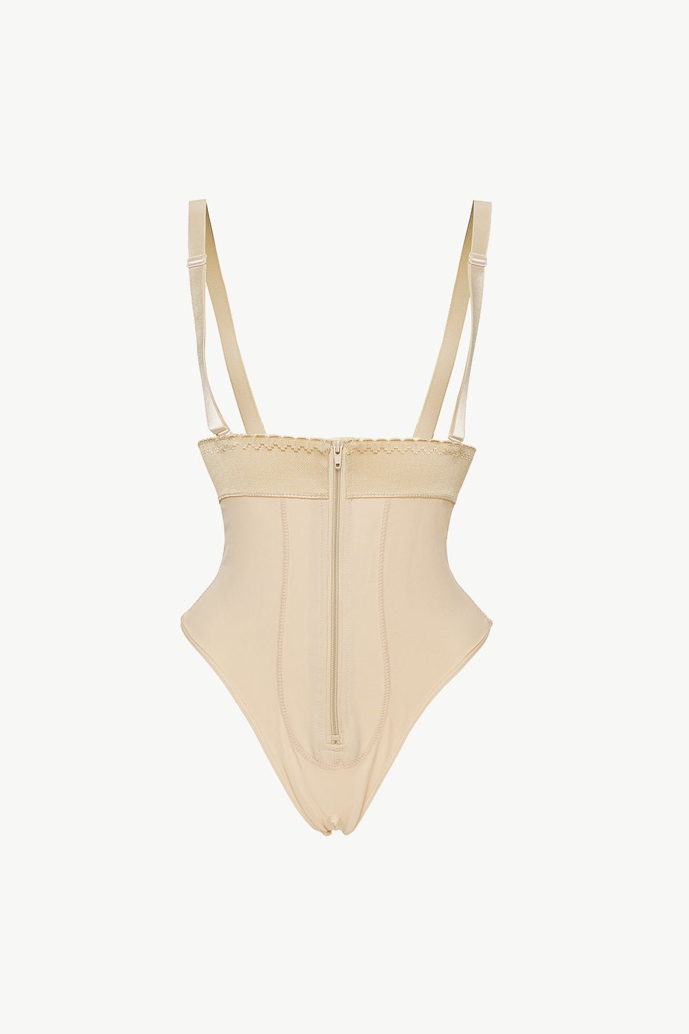 Full Size Adjustable Strap Zip-Up Shaping Bodysuit - Luminous Bear