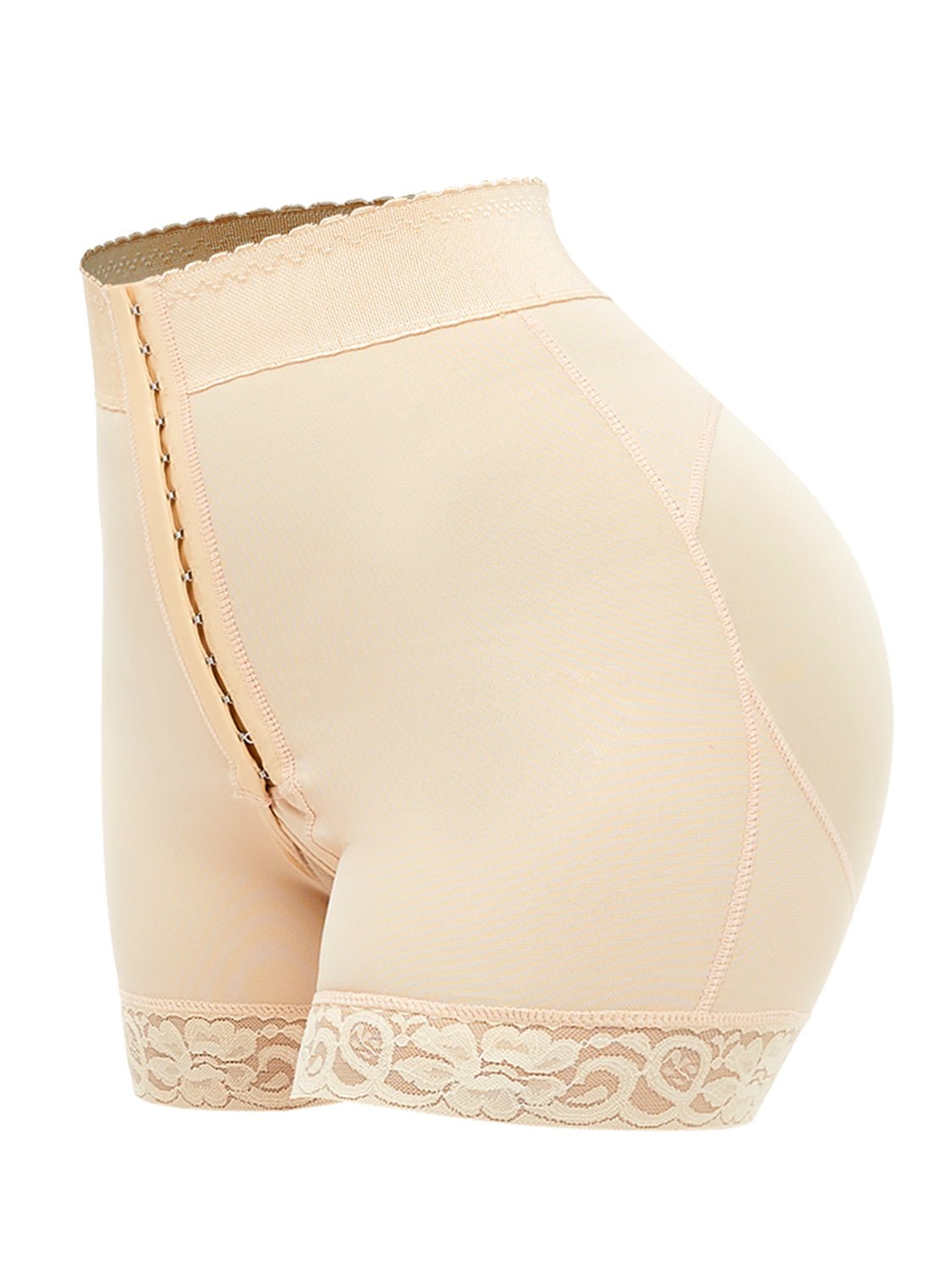 Full Size Lace Detail Hook-and-Eye Shaping Shorts - Luminous Bear