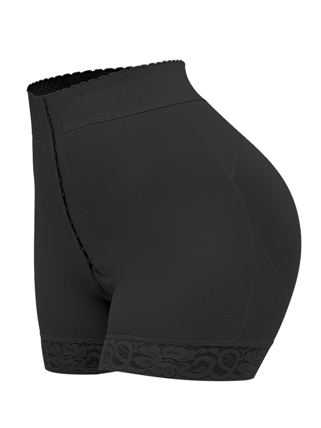 Full Size Lace Detail Hook-and-Eye Shaping Shorts - Luminous Bear