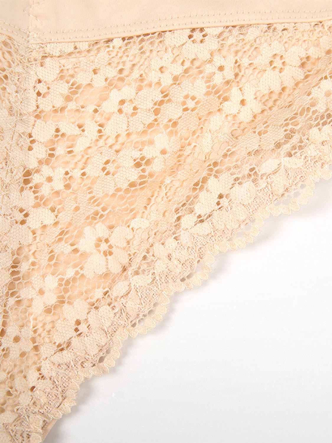 Full Size Lace Detail Shaping Shorts - Luminous Bear