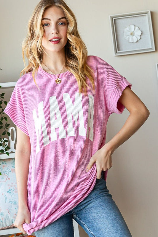 Heimish Full Size Letter Graphic Short Sleeve T-Shirt - Luminous Bear