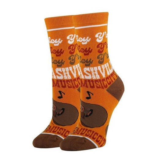 Hey Y all - Womens Crew Socks - Luminous Bear