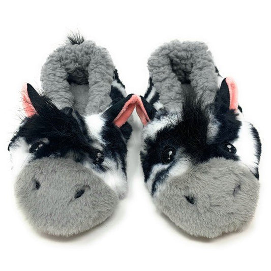 Kids Indoor Cozy Slipper - ZZ Zebra - Luminous Bear