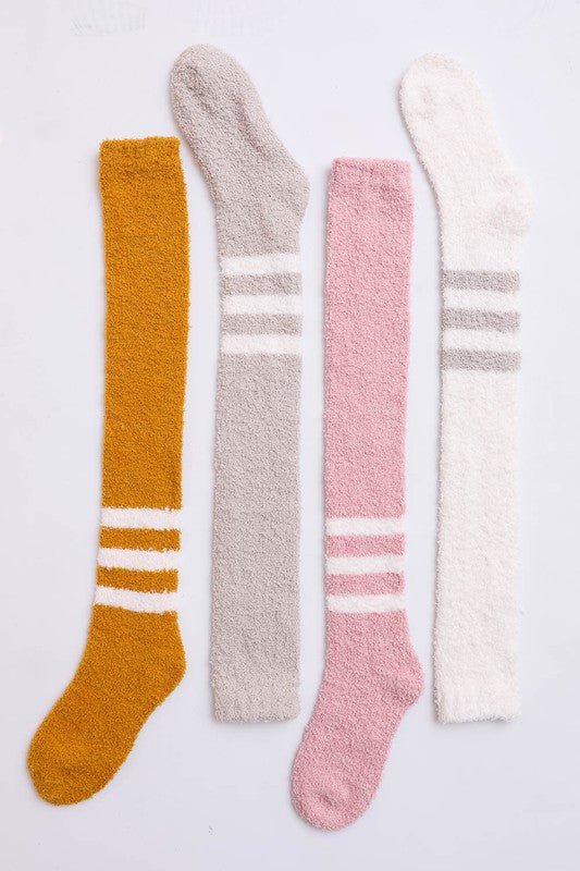 Knee-High Boucle Socks - Luminous Bear