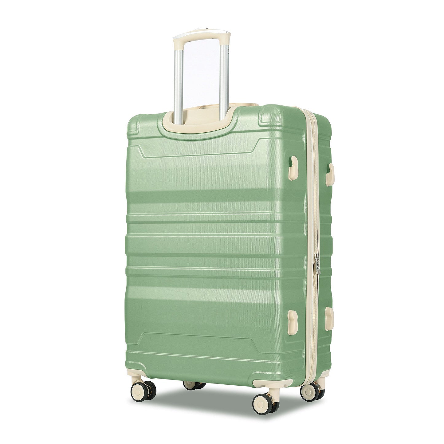 Luggage Sets New Model Expandable ABS Hardshell 3pcs Clearance Luggage (grass green and beige) - Luminous Bear