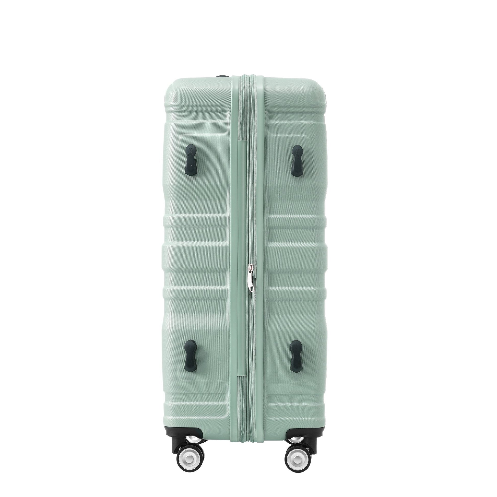 Luggage Sets New Model Expandable ABS Hardshell 3pcs Clearance Luggage( light green) - Luminous Bear