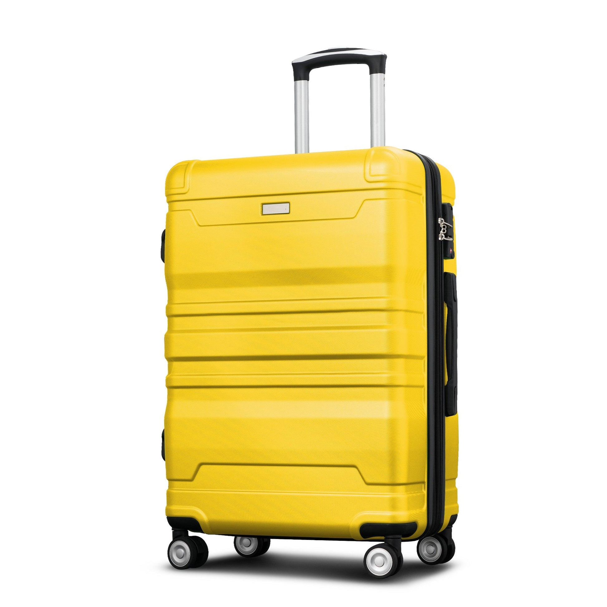 Luggage Sets New Model Expandable ABS Hardshell 3pcs Clearance Luggage (Yellow) - Luminous Bear