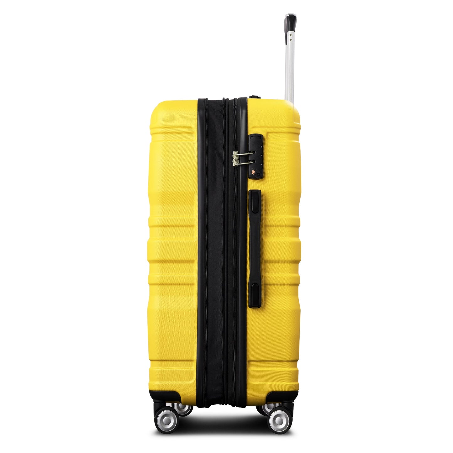 Luggage Sets New Model Expandable ABS Hardshell 3pcs Clearance Luggage (Yellow) - Luminous Bear