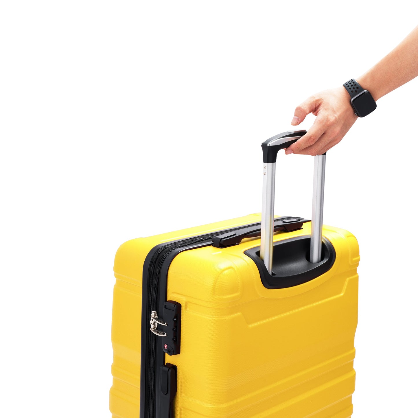 Luggage Sets New Model Expandable ABS Hardshell 3pcs Clearance Luggage (Yellow) - Luminous Bear