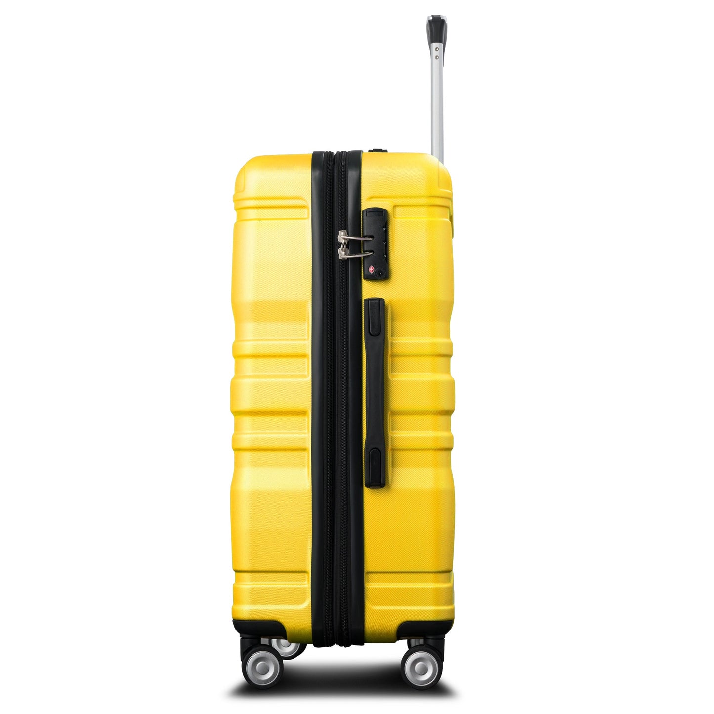 Luggage Sets New Model Expandable ABS Hardshell 3pcs Clearance Luggage (Yellow) - Luminous Bear