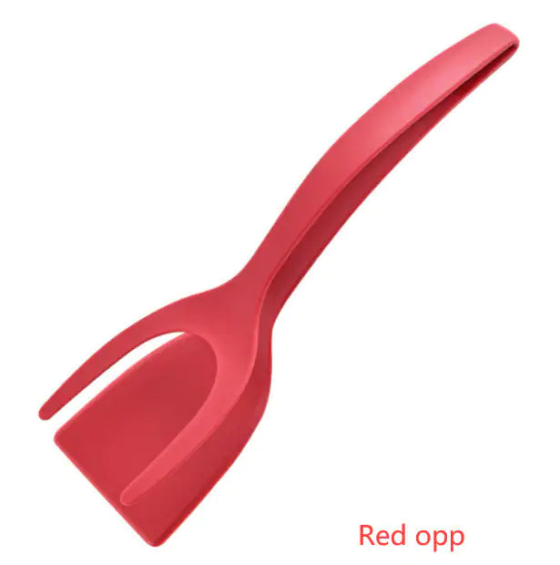 2 In 1 Grip And Flip Tongs Egg Spatula Tongs Clamp Pancake Fried Egg French Toast Omelet Overturned Kitchen Accessories - Luminous Bear Shop