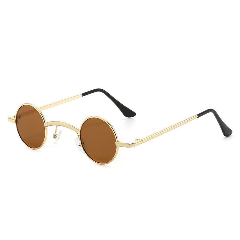 Men And Women Fashion Retro Small Round Frame Sunglasses - Luminous Bear