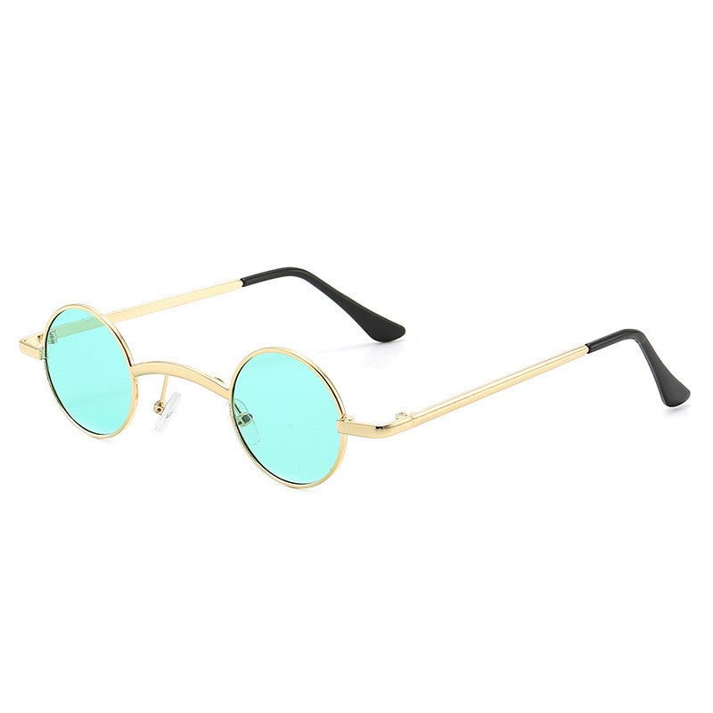 Men And Women Fashion Retro Small Round Frame Sunglasses - Luminous Bear