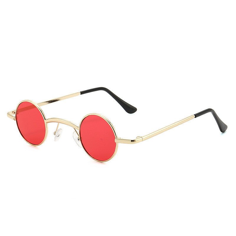 Men And Women Fashion Retro Small Round Frame Sunglasses - Luminous Bear