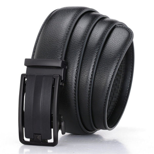 Men's Ratchet Belt Leather Mens Belt With Slide Buckle Ratchet Belts For Men USA - Luminous Bear