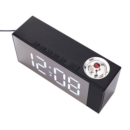 Mirror LED projection clock Multifunctional clock Bedhead plug in clock - Luminous Bear