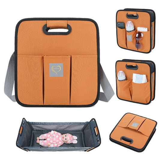 New Design Fashion Portable Shoulder Folding Bed Baby Nappy Messenger Bags - Luminous Bear