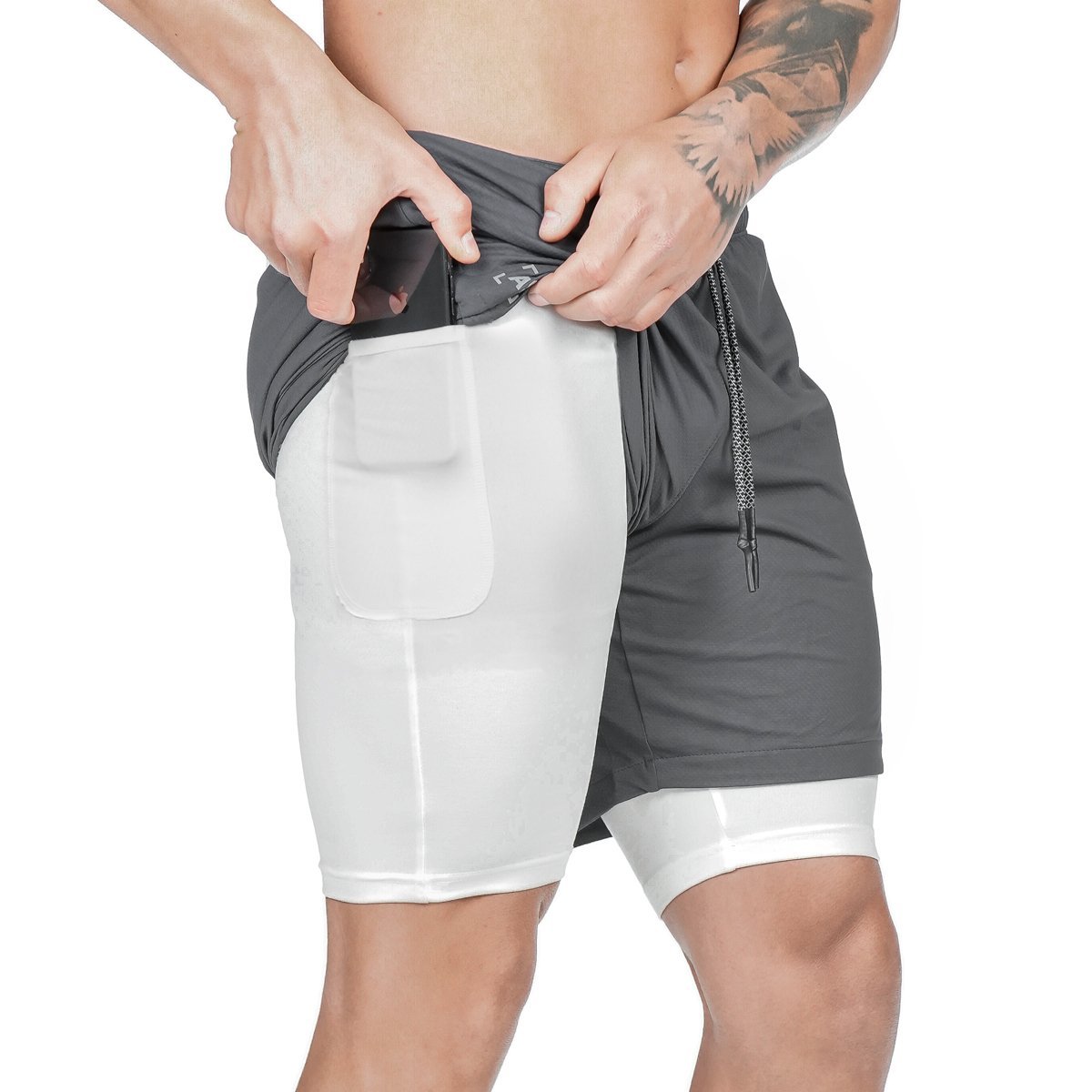 Pocket Compression Shorts - Luminous Bear