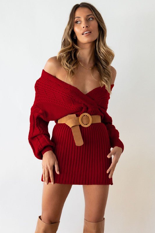 SEXY SWEATERS FASHION DRESS - Luminous Bear