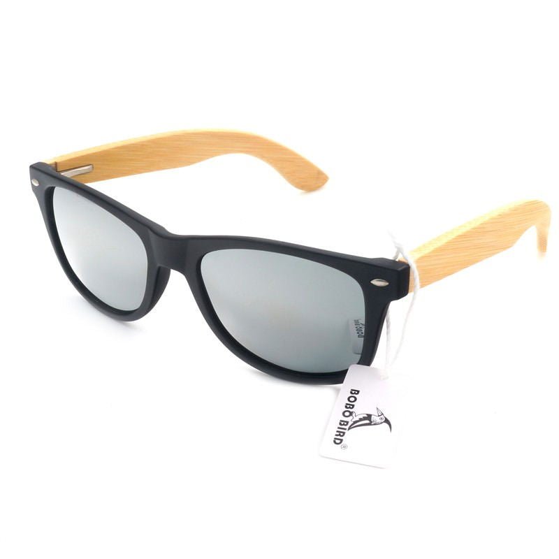 Square Vintage Sunglasses Men Women Wood - Luminous Bear